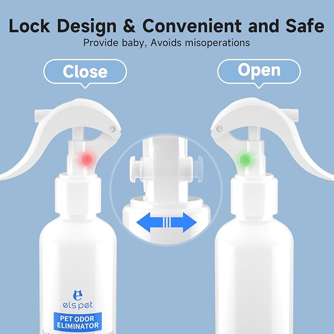 ELS PET Odor Eliminator for Strong Odor - Enzyme Pet Odor Eliminator for Self Cleaning Litter Box- Stain Remover for Cats and Dog Pee - Enzymatic Cat Urine Destroyer - Carpet Spray, 6.76oz Two Pack