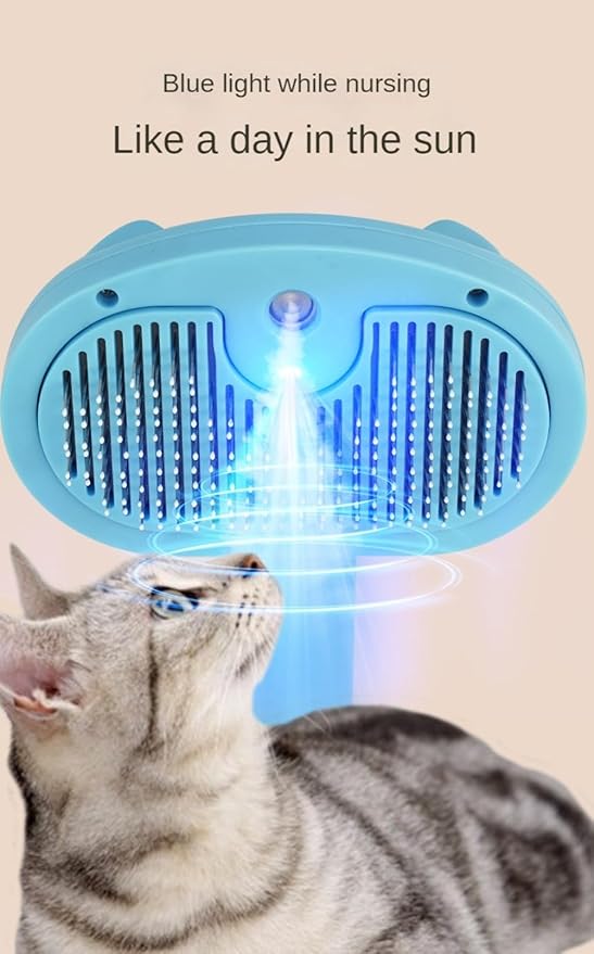 Cat Steam Brush for Indoor Cats – Gentle Cat Hair Brush with Steam Mist, Self-Cleaning Feature, and Quiet Massage Function – Perfect for Shedding, Tangles, and Grooming | Steam Brush for Cats