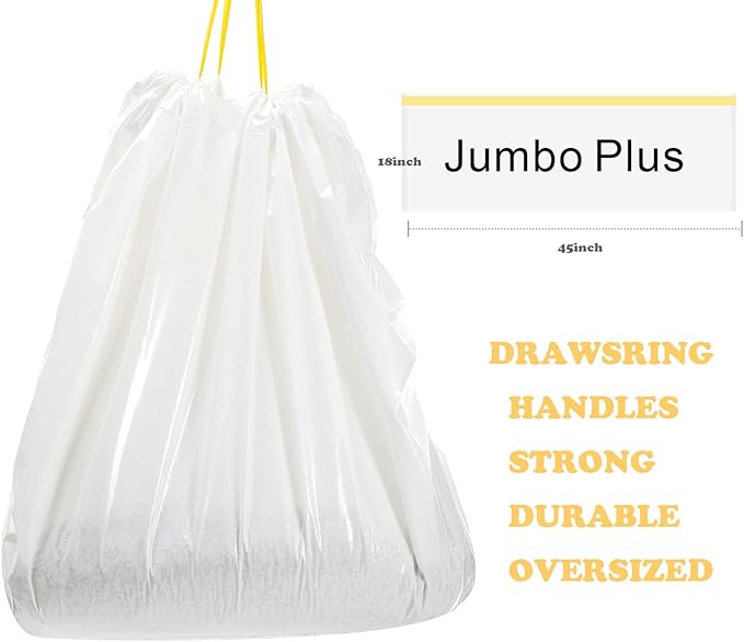 Cat Litter Liners,21 Count Heavy Duty Litter Box Liners Drawstring, Extra Jumbo Cat Litter Pan Bags,Unscented, 45 in x 18 in