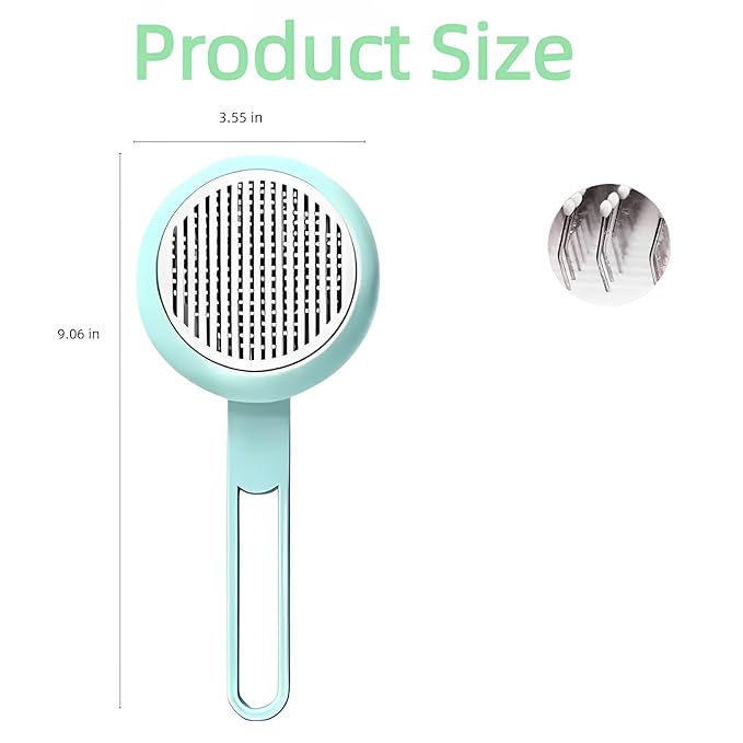 Cat Brush,Self-Cleaning Cat Brush for Indoor Cats,Pet Grooming Brush Massage Removes Loose Fur,Suitable for Long or Short Haired Cats