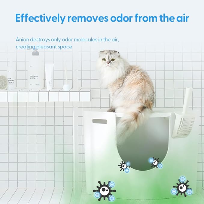 duit pure da - air ionizer, air deodorizer, deodorizer, odor deodorizer, cat toilet deodorizer, deodorizer for cat litter box, air ionizer for litter, purifier non-filter