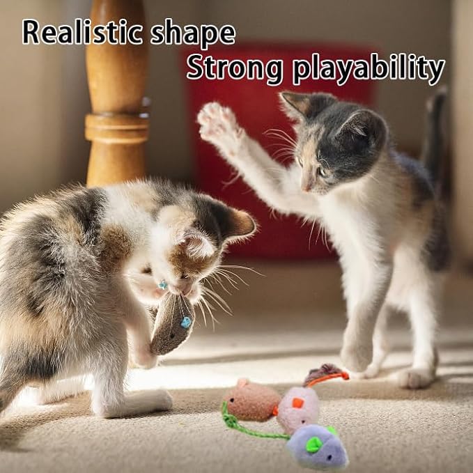 cat Mouse Toy, Rat Stuffed Animal, Mouse Toy,Mint Mouse Toy Suitable for Indoor Cats, Resistant to Biting (24 Piece Set)