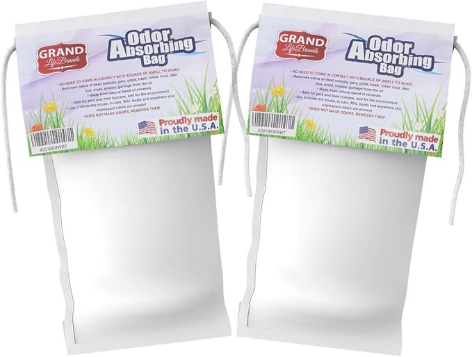 GrandLifeBrands Premium Odor Eliminator - Dead Rodents, Pets, cat Litter, Garbage, Skunk, Urine, Smoke - REMOVES, NOT Covers UP - Odors (English/Français) (2)