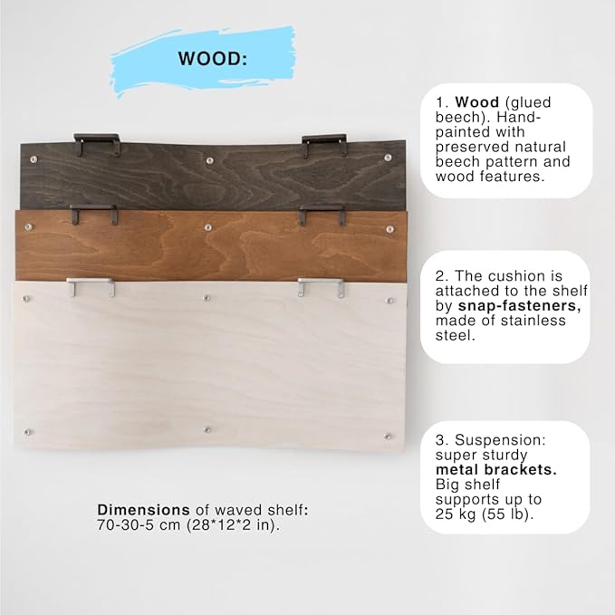 Floating Cat Shelves, Cat Wall Furniture, Wall Mounted Cat Shelf, Cat Bed, Modern Cat Bed, Cat House, Cat Steps for Wall, Cat Window Perch, Cat Wall Set Ivory/White Waved Cat Shelf Cat Step