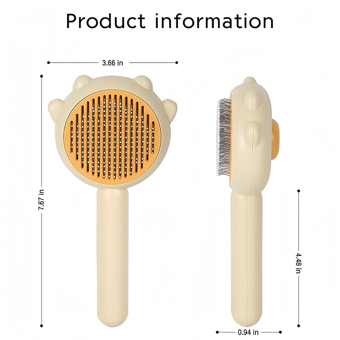 Pet Grooming Brush, Cat Brush for Long or Short Haired Cats,Skin Friendly & Promote Circulation-3 Pack (Yellow+Green+Purple)