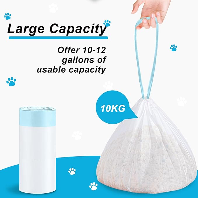 120Counts Litter Box Liners Compatible with MW-SC01, Self-Cleaning Cat Litter Box Bags,Automatic Cleaning Cat Litter Box Liners(18X12inch)