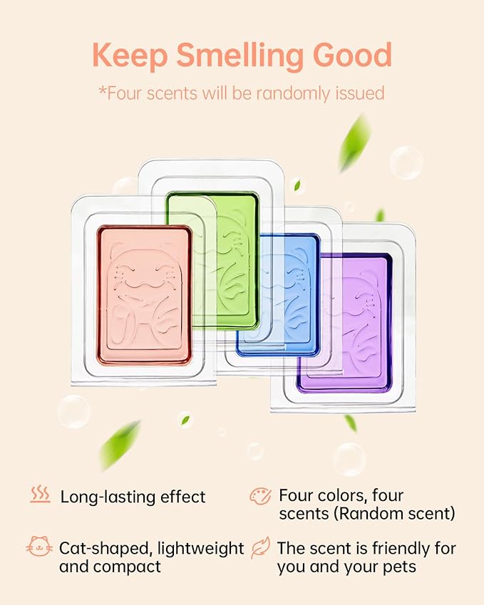 Fragrance Gel for Pawduct Automatic Cat Litter Box Self Cleaning, Odor Removal, Fresh Air for Cat Litter Box, Random Scents (4 PCS)