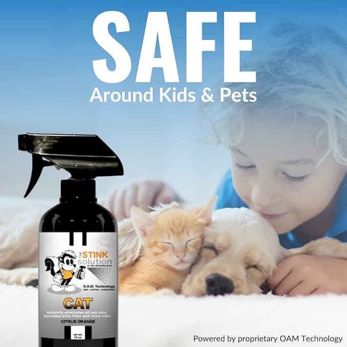 For Any Odor All Natural Odor Eliminating Spray for Cats with O.A.M. - Two 16oz bottles