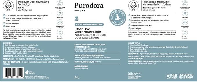 Pet Litter Box Deodorizer 135 Oz | Cat Litter Deodorizer Instantly Neutralizes Odors in Cat Litter Boxes & Trash Cans | Litterizer with Apple & Lavender Scent, Safe for Pets & Family