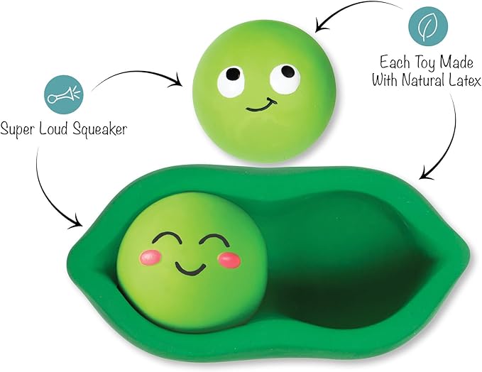 Fringe Studio "WE Come in PEAS Latex Dog Toy, Pet Shop Collection (366016)