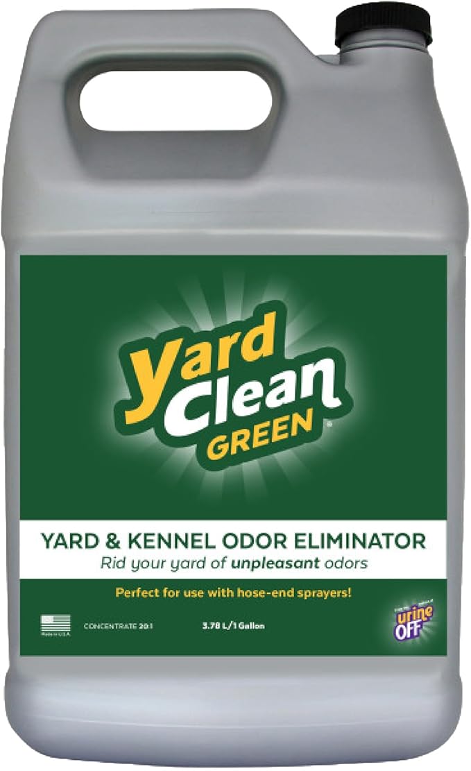 Urine OFF Yard Clean Green Yard and Kennel Odor Eliminator | Cat & Dog Odor Eliminator | Earth Friendly (1 Gallon)