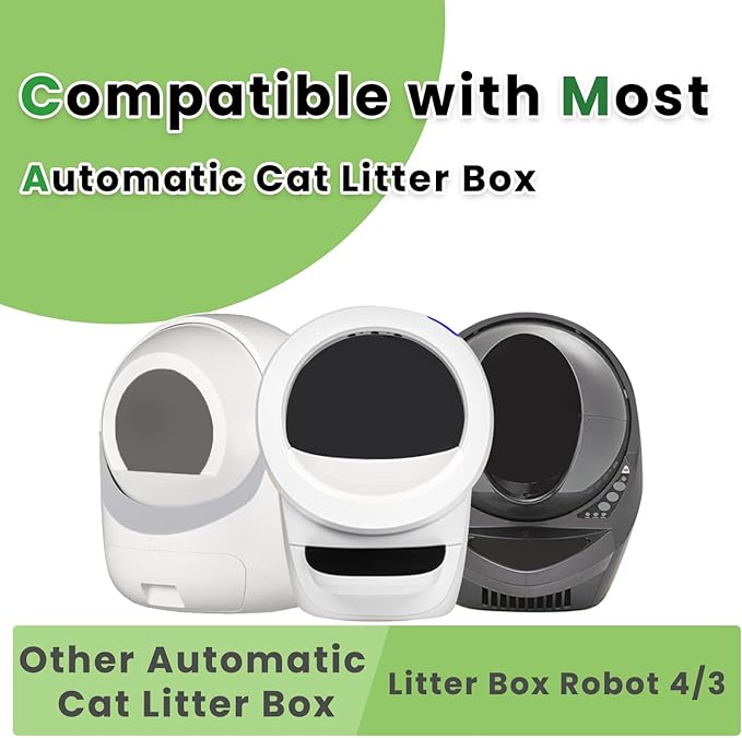 120 Count Waste Bags For Robot 4 and 3, Litter Box Liners For Automatic Cat Litter Box, Cat Litter Box Liners Waste Bags Replacement (26.3'' x 15.7'', 120 Count)