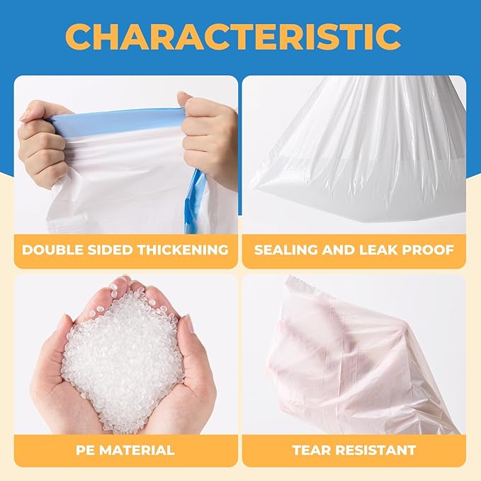 Compatible Trash Bags for Self Cleaning Litter Box – Leak-Proof Durable Waste Bags for Multiple Cats – Large Capacity, Odor Control, Recyclable
