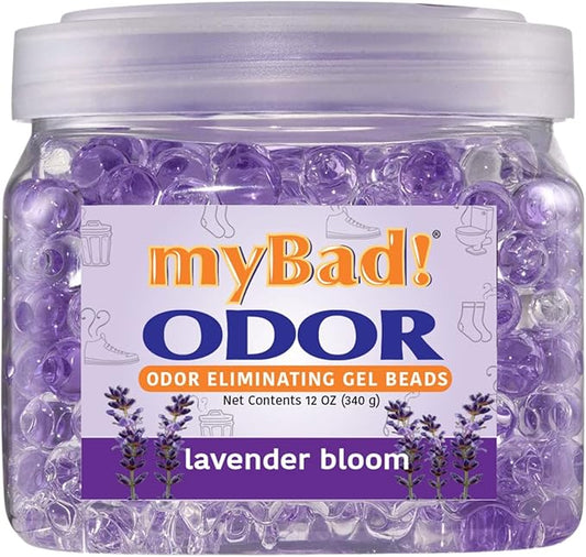 Odor Eliminator Essential Oil Gel Beads 12 oz - Air Freshener - Eliminates Odors in Bathroom, Pet Area, Closets, RVs, Pet Areas (Lavender Bloom, 1 Pack)