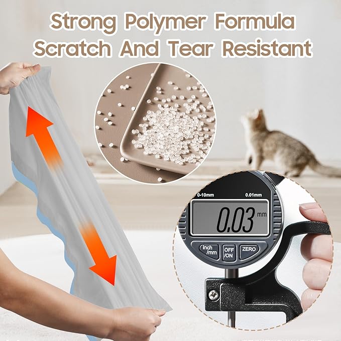 30 Pieces Jumbo Cat litter Box Liners, 46" x 19" XXL Heavy Duty Litter Tray Liner Bags with Drawstring for Extra Large Cat Litter Box