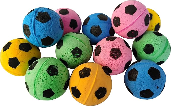 Cat Foam Ball Cat Sponge Ball Toy Cat Soccer Ball Toy Elastic Soft Foam Football(12)