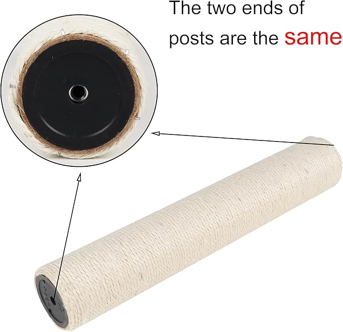 Dimaka Cat Scratching Post Replacement Pole, Cardboard and Sisal(Beige-4 Posts, 7.9 in / 20 cm)