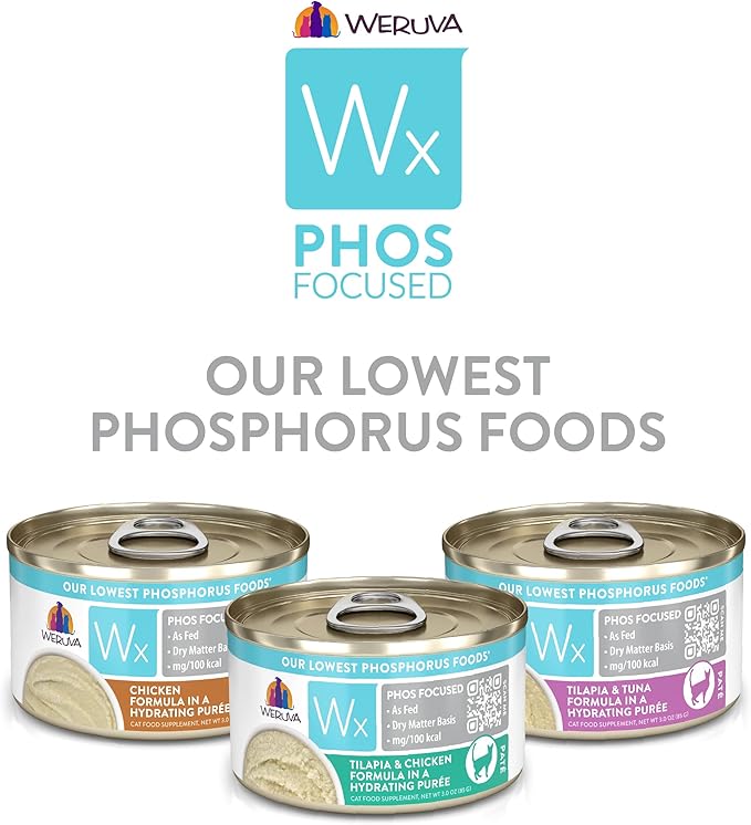 Weruva Wx Phos Focused Variety Pack, Canned Cat Food, 3.oz (20 Count)