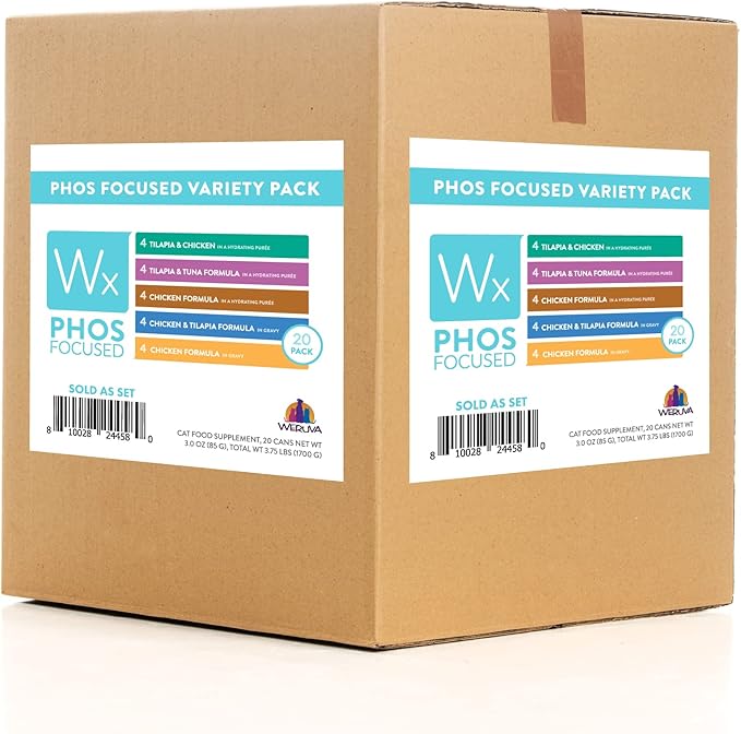 Weruva Wx Phos Focused Variety Pack, Canned Cat Food, 3.oz (20 Count)