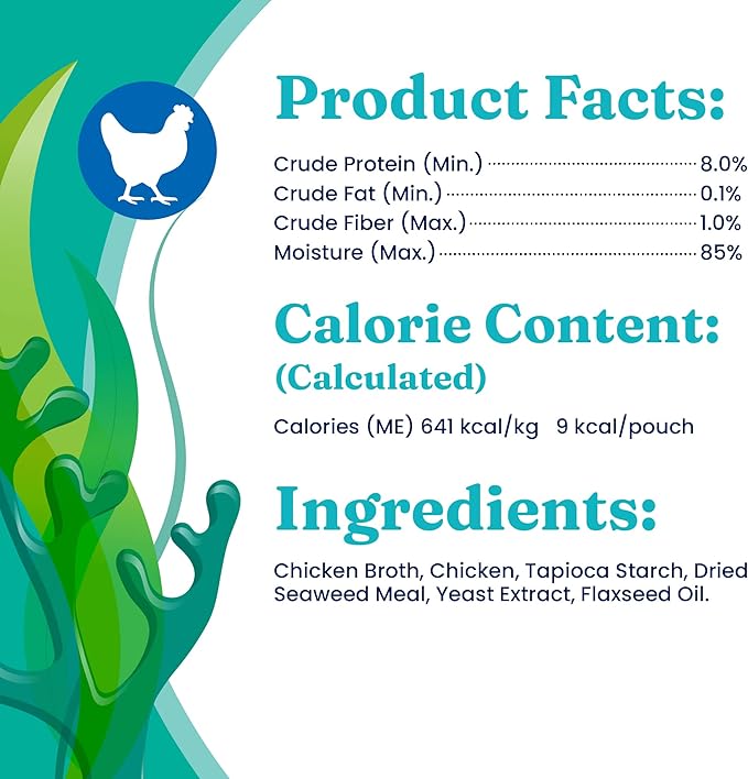 Solid Gold Lickable Cat Treats - Chicken SeaMeal Squeeze Squeezable Cat Treats for Indoor Cats 30 Pack - Made with Fiber-Rich Seaweed for Digestive Health & Immune Support - 3 oz / 30 Count