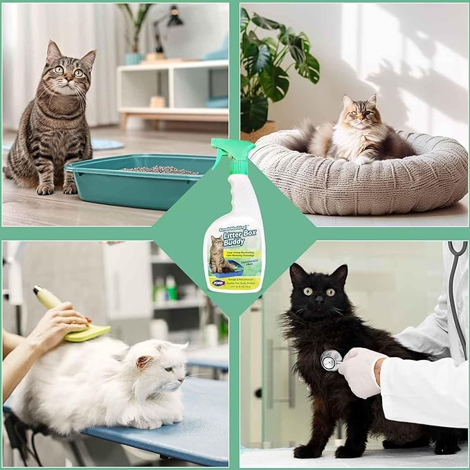 ZORBX Unscented Cat Litter Deodorizer Spray – Fast-Acting Cat Litter Box Deodorizer for Strong Urine Odor & Cat Litter Odor Control | Advanced Pet Odor Remover & Stronger Odor Neutralizer (24 Fl Oz)