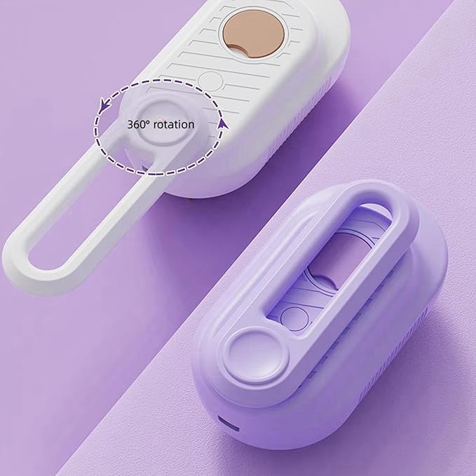 Cat Steam Brush - 5 In1 Grooming Kit for Cats and Dogs Silicone Massage Tool - Stainless Steel Nail Scissors - Hair Detangling Comb - Water Spray Rechargeable Shedding Wash-Free Essence (Purple)