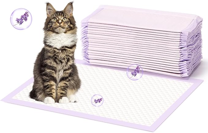 Cat Pads Refills for Litter Box: Cat Litter Mat for Tidy Cats Breeze Litter System - Thickened 6-Layer Super Absorbent Breeze Pads - 16.9" X 11.4" Odor Control - Lemon Scent - Pack of 20