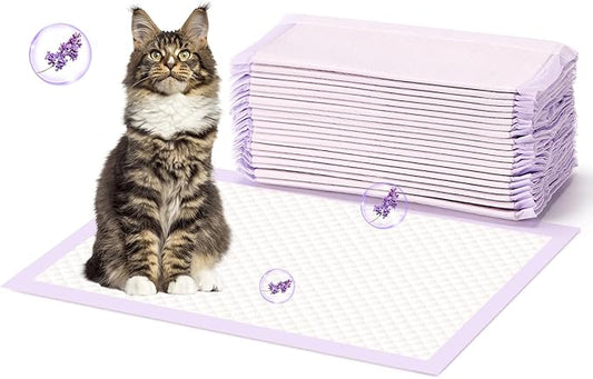 Cat Pads Refills for Litter Box: Cat Litter Mat for Tidy Cats Breeze Litter System - Thickened 6-Layer Super Absorbent Breeze Pads - 16.9" X 11.4" Odor Control - Lemon Scent - Pack of 20