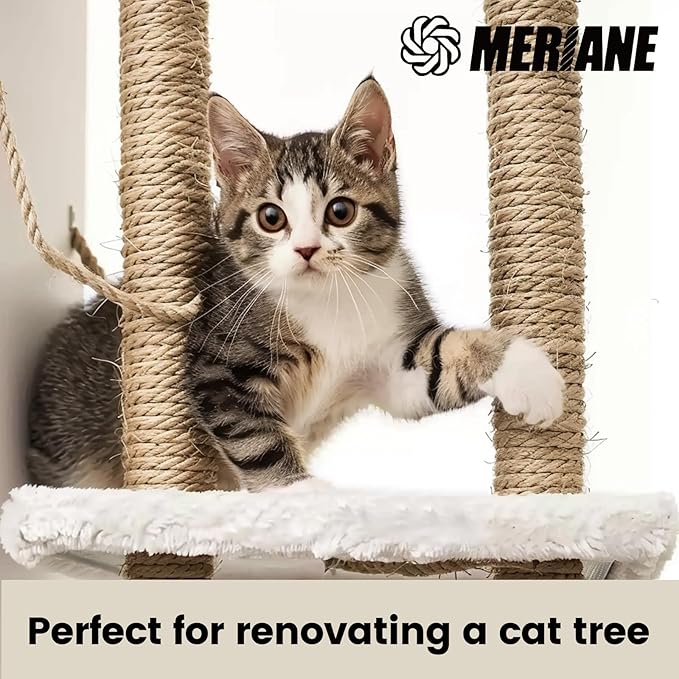 6mm 164 Feet Nature Jute Twine, Jute Rope for Cat Scratching Post DIY Arts Crafts Gardening Bundling Home Decor