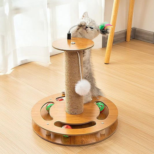 Cat Scratching Post, Sisal Rope, 12.2 in, Suitable for Small Cats