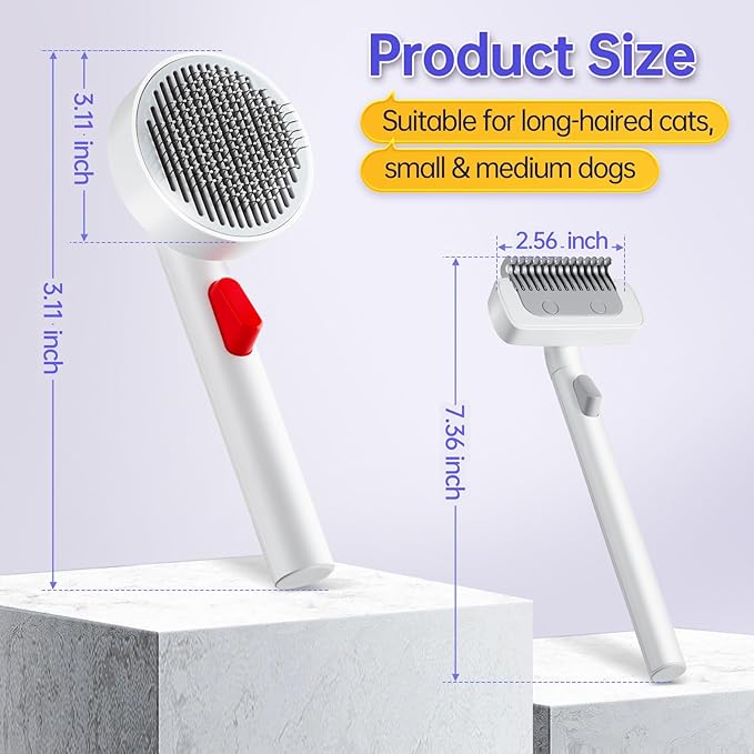 Pet Grooming Brush Kit, Suitable for Long or Short Haired Cats, Small and Medium Dogs, Puppy Kitten, Brush for Grooming Shedding, Remove Loose and Matted Fur, Pet Grooming Undercoat Comb