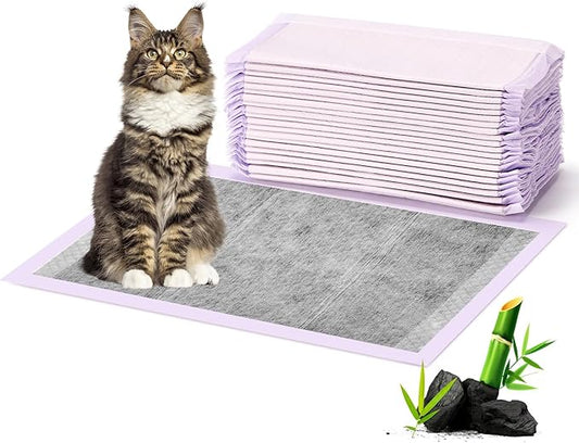 Cat Pads Refills for Litter Box: Cat Litter Mat for Tidy Cats Breeze Litter System - Thickened 6-Layer Super Absorbent Breeze Pads - 16.9" X 11.4" Activated Carbon Odor Control - Pack of 20