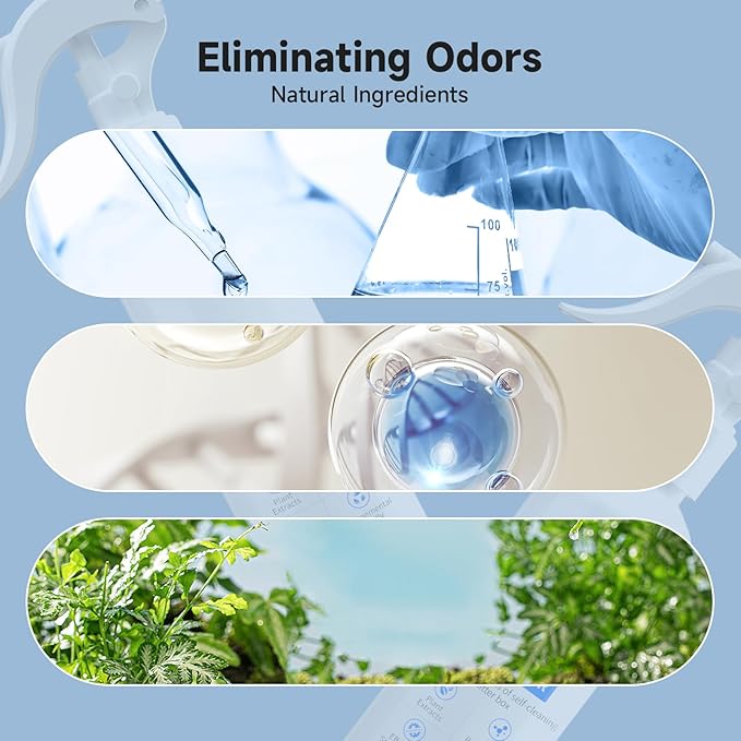 ELS PET Odor Eliminator for Strong Odor - Enzyme Pet Odor Eliminator for Self Cleaning Litter Box- Stain Remover for Cats and Dog Pee - Enzymatic Cat Urine Destroyer - Carpet Spray, 6.76oz Two Pack