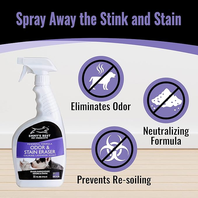 EBPP Odor & Stain Eraser - Made in The USA - Pet Odor Absorber and Room Deodorizer for Home Use - Odor Remover and Urine Odor Eliminator - Lavender Enzyme Carpet Cleaner