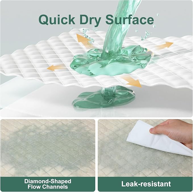 Puppy Pee Pad for Dog 10 Counts Disposable Pet Training Pad with 4 Adhesive Tape Pee Pads Quick Dry Pad for Dogs, Puppies, Doggie, Cats, Rabbits, 18" x 24",Suitable for Crate/Cage/Kennel/Carrier