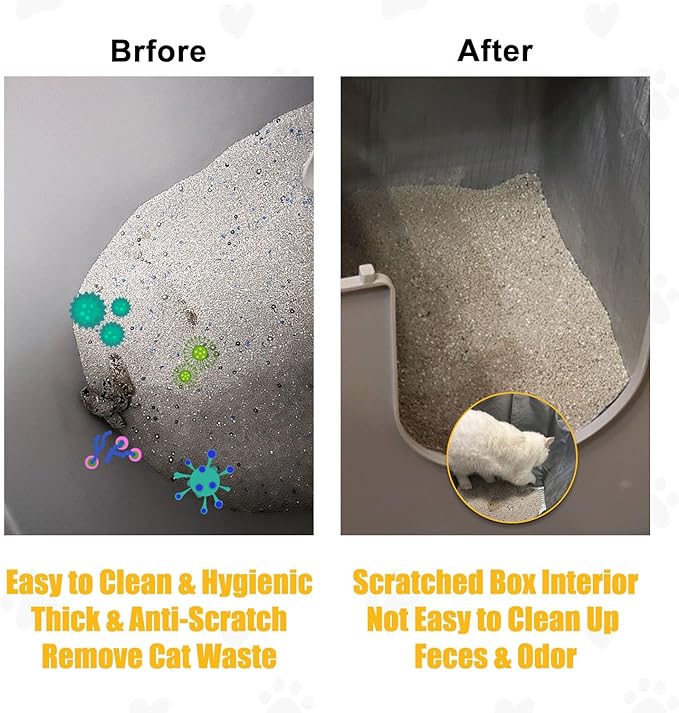 Liner F Compatible with Modkat Flip Litter Box - Reusable Liners for Flip Litter Box - Liner F for Cat Litter Box (4 pack)