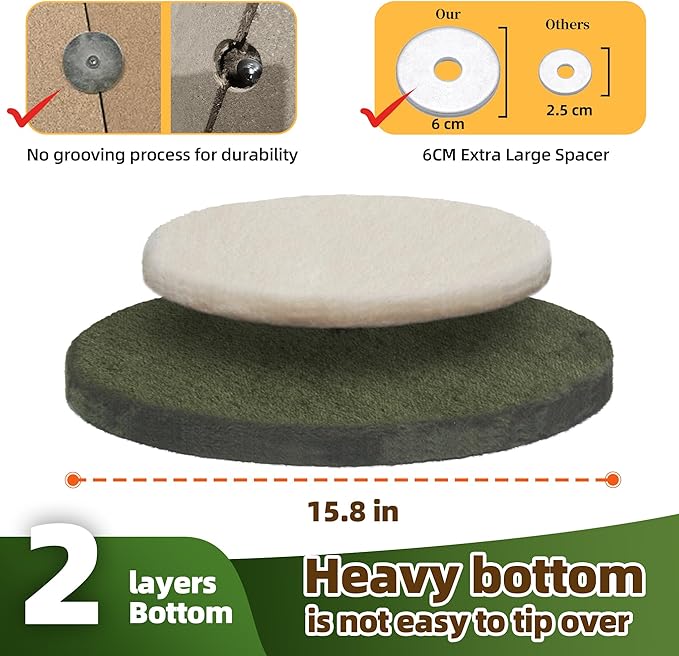 35 inch Cat Scratching Posts for Indoor Cats Tall Cat Scratch Post Wrapped Sisal Rope Large Plam Tree Scratching Post for Kittens and Large Cats