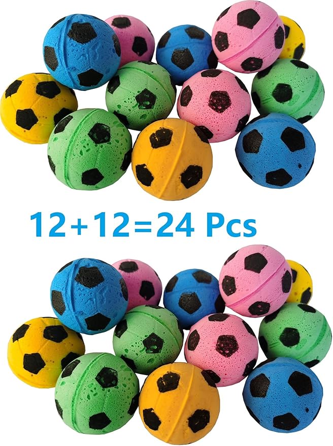 Cat Foam Ball Cat Sponge Ball Toy Cat Soccer Ball Toy Elastic Soft Foam Football (24)