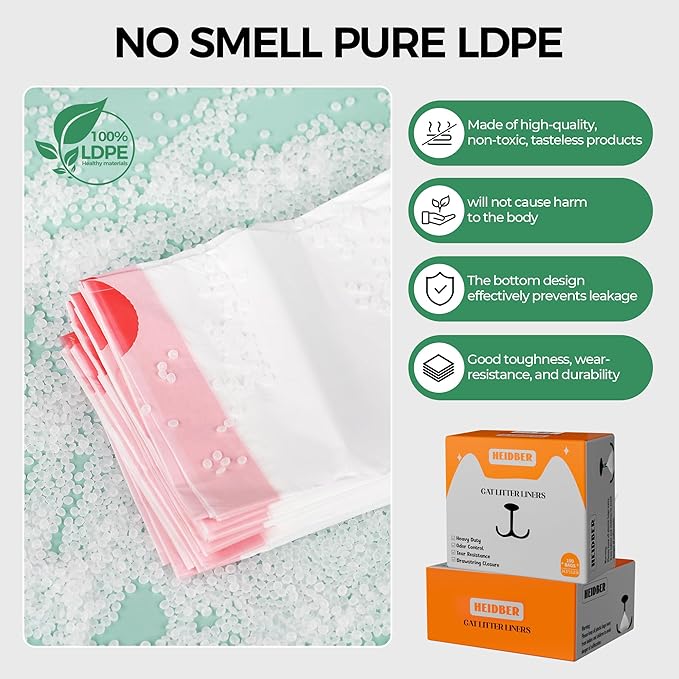 Drawstring Cat Litter Box Liners 100 Pack-Robot Litter Liner Bags for Robot 3 and 4 Cleanpethome/PETKIT PuraX PuraMax Catlink Self-cleaning Cat Litter Box Bag Heavy Duty Litter Box Robot Waste Bags