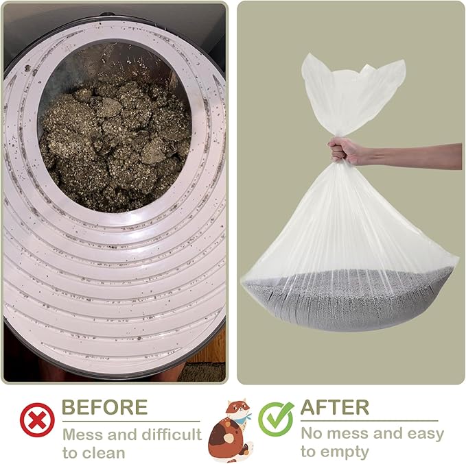 Cat Litter Box Liners Compatible with IRIS Top Entry Cat Litter Box - 25 Pack, Tear-Resistant and Spill-Proof, Perfect Fit for Most Top Entry Litter Pan Models