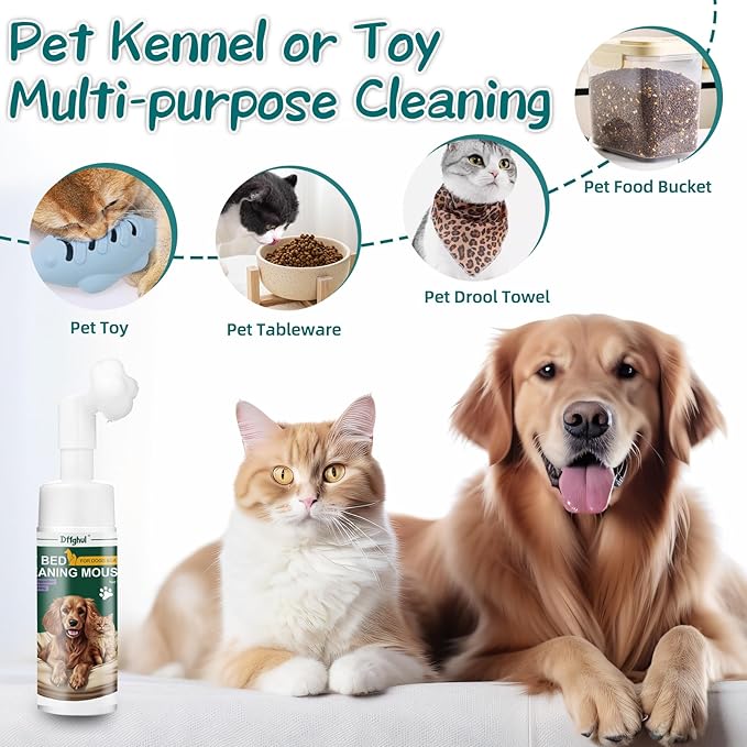Pet Stain and Odor Remover-Multi Purpose Pet Carpet Foaming Cleaner and Carpet Stain Remover,Pet Bed Cleaning Foam-No Rinse Pet Stain Cleaning,Suitable for Carpet and Pet Bed