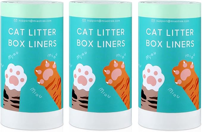 60 Count Waste Drawer Liners Bags Compatible with Litter Box Robot 4 and 3, Thick Self-cleaning Cat Litter Box Liners refill with Drawstring Heavy Duty 10-12 Gallons of Capacity