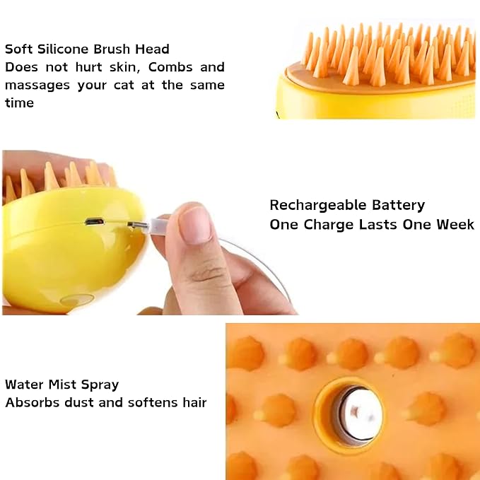 Cat steam brush,Cat brushes for indoor cats, Steam brush for cats, Dog brush for shedding,Misty brush cat, Steamy cat brush, Cat grooming supplies, Cat brush with steam, Cat brush for shedding, Gato