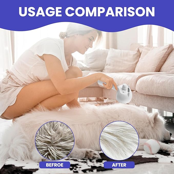 Cat Steam Brush, Pet Steamy Brushes for Indoor Cats & Dogs Shedding with Release Button, Self-Cleaning, Anti-Static Pets Hair Removal Comb for Furry Pet Grooming & Massage (WHITE)