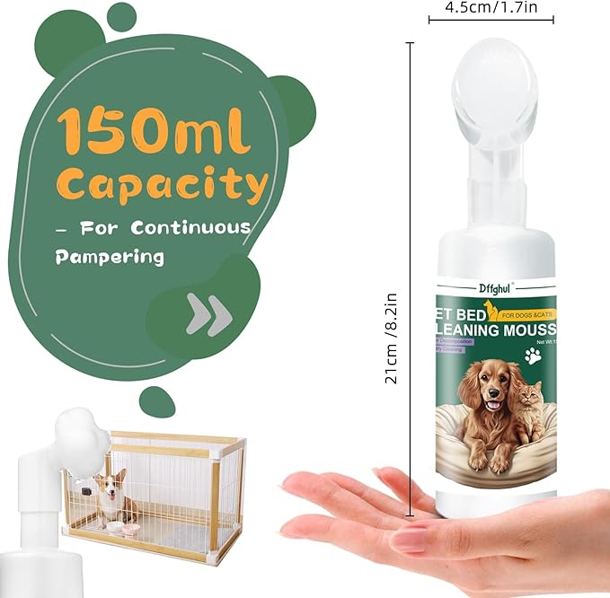 Pet Stain and Odor Remover-Multi Purpose Pet Carpet Foaming Cleaner and Carpet Stain Remover,Pet Bed Cleaning Foam-No Rinse Pet Stain Cleaning,Suitable for Carpet and Pet Bed