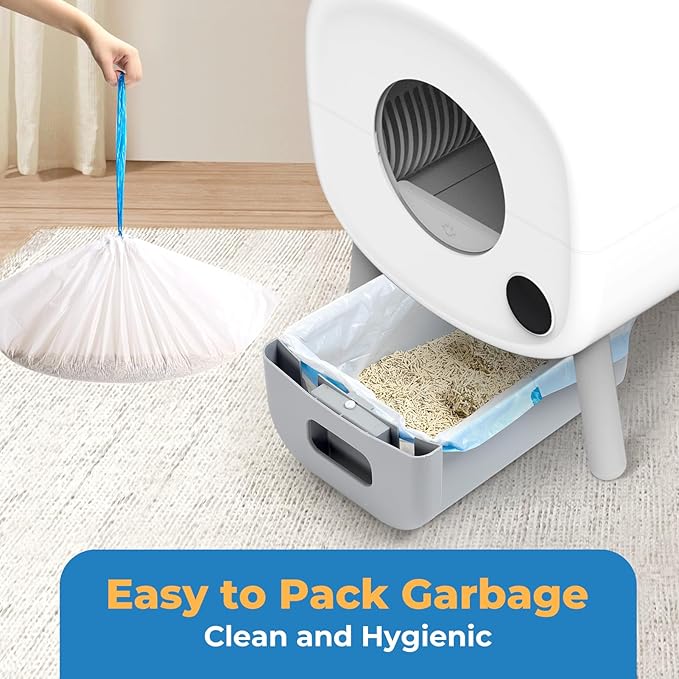 Compatible Trash Bags for Self Cleaning Litter Box – Leak-Proof Durable Waste Bags for Multiple Cats – Large Capacity, Odor Control, Recyclable