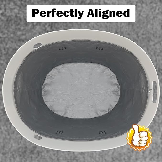 Reusable Litter Box Liners Compatible with IRIS Top Entry Cat Litter Box PUNT-530 (3-Pack) Easy to Clean, Durability Design, Scoop & Scratch-Resistant, Waterproof, Leak Proof, Machine-Washable