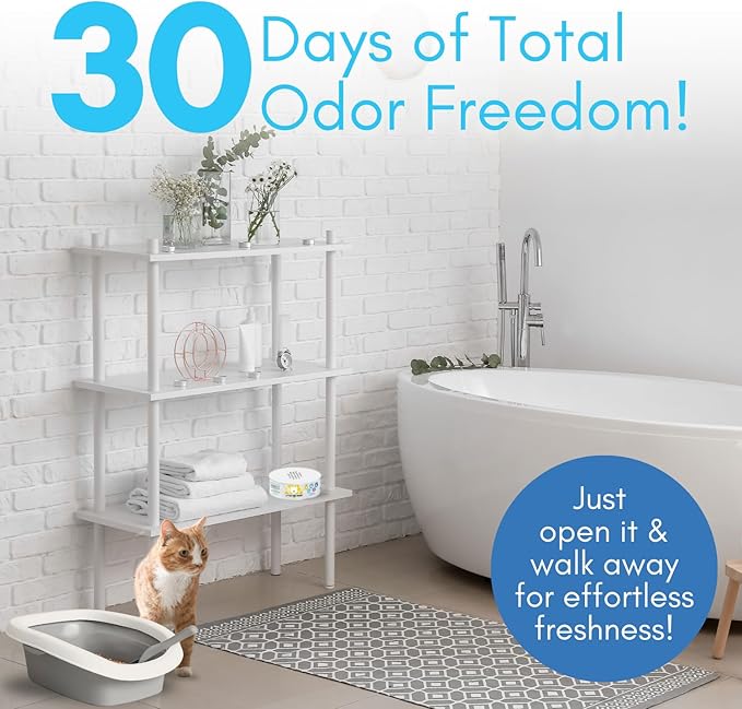 Cat Litter Deodorizer Jar (Fragrance Free, 16 Oz, Pack of 1) - Unscented Cat Litter Odor Control Gel - Cat Litter Box Pet Air Freshener - Litter Odor Eliminator to Freshen Air