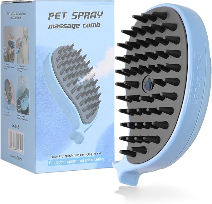 Cat Steam Brush for Shedding, 3 in 1 Cat Steamy Brush, Cat Grooming Brush With Steam, Rechargeable Steam Pet Brush for Dog And Cat,Self Cleaning Steam Brush for Massage,Clean and Removing Loose Hair
