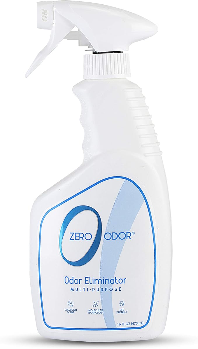 Zero Odor – Multi-Purpose Odor Eliminator - Air & Surface Odor – Patented Technology for Bathroom, Kitchen, Fabric, Closet- Smell Great Again, 16oz